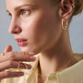 Heart hoop earringin 18-carat pink gold