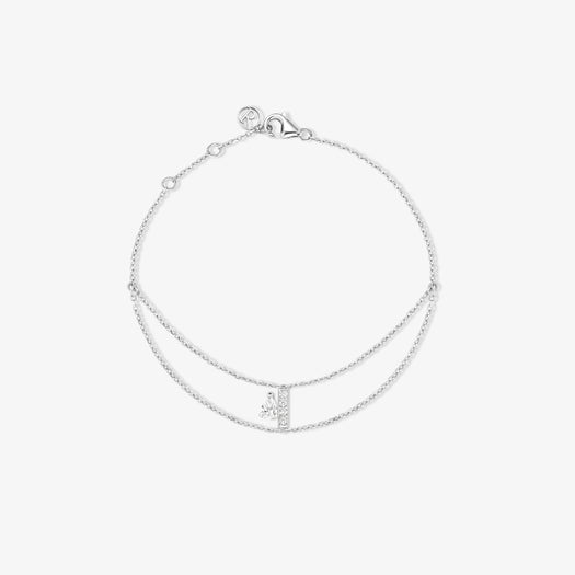 Letters Serti sur Vide bracelet set with 1 diamond