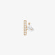 Serti sur Vide stud earring set with 1 diamond