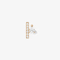 Serti sur Vide stud earring set with 1 diamond