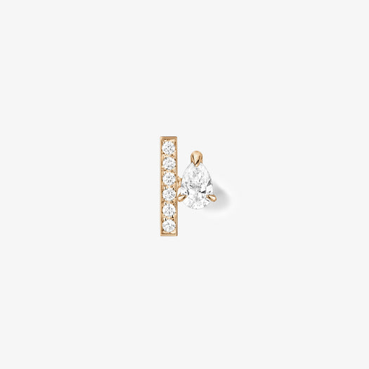 Serti sur Vide stud earring set with 1 diamond