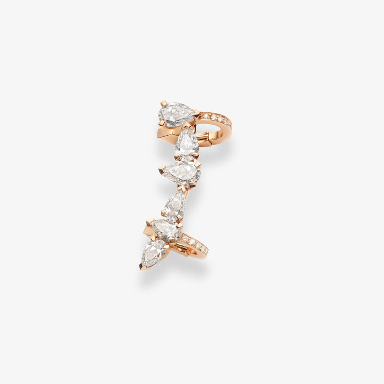 Serti sur Vide earcuff set with 6 diamonds