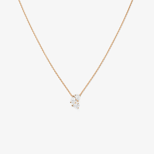Serti sur Vide pendant set with 3 diamonds