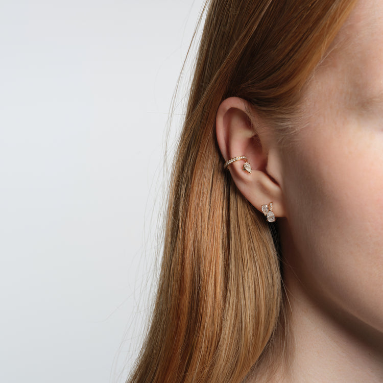 Clip d'oreille Serti sur Vide serti d'1 diamant