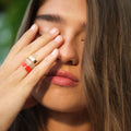 Berbere Chromatic Red lacquer ring