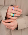 Bague Berbere Chromatic édition Monaco laque Turquoise
