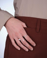 Bague Serti sur Vide sertie de 3 diamants taille poire