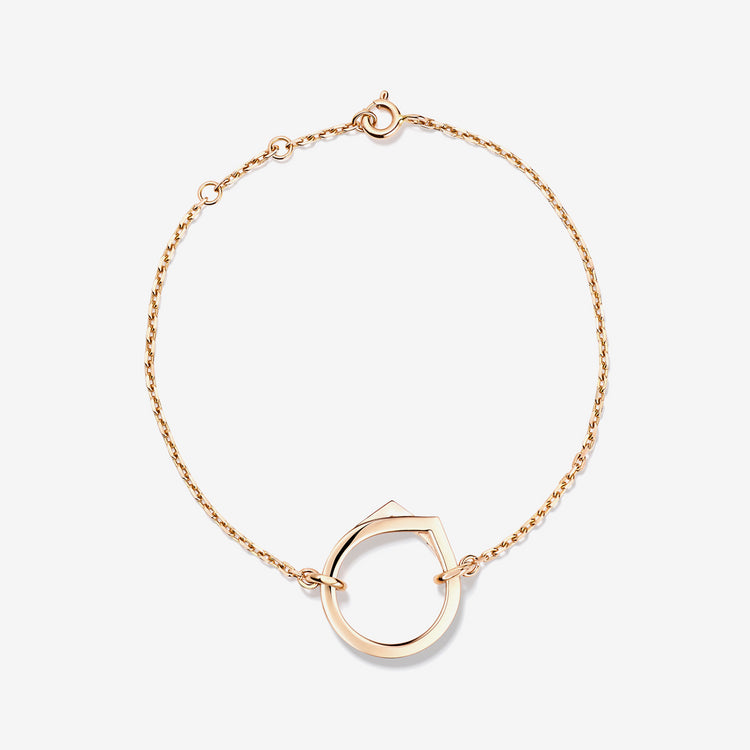 Antifer chain bracelet in pink gold