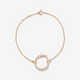 Chain bracelet in pink gold 18 carats paved with diamonds