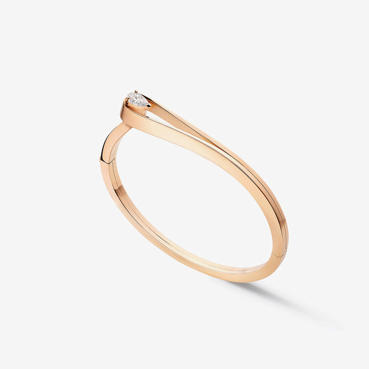 Serti Inversé bracelet in pink gold