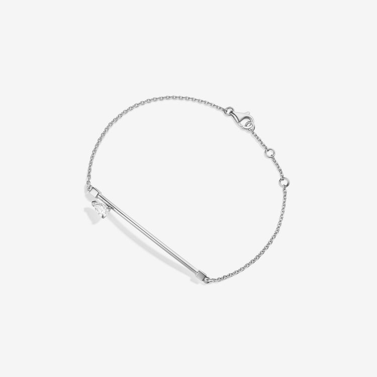 Bracelet Serti sur vide en or blanc