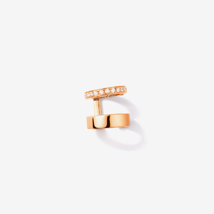 Berbere earcuff 2 rows in pink gold