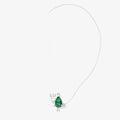 Serti sur Vide earring in white gold