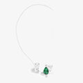 Serti sur Vide earring in white gold
