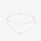 Serti sur Vide necklace set with 4 diamonds