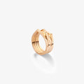 4 rows ring in pink gold 18 carats
