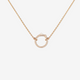 Pendant in pink gold 18 carat paved with diamonds