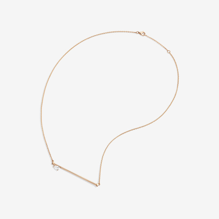 Serti sur Vide pendant set with 1 diamond