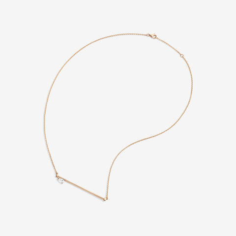 Serti sur Vide pendant set with 1 diamond