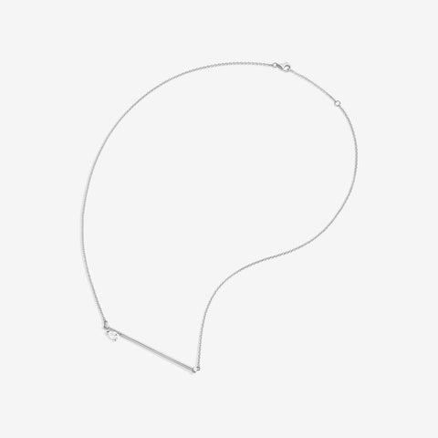 Serti sur Vide pendant set with 1 diamond