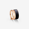 Bague Berbere Chromatic laqué couleur navy en or rose