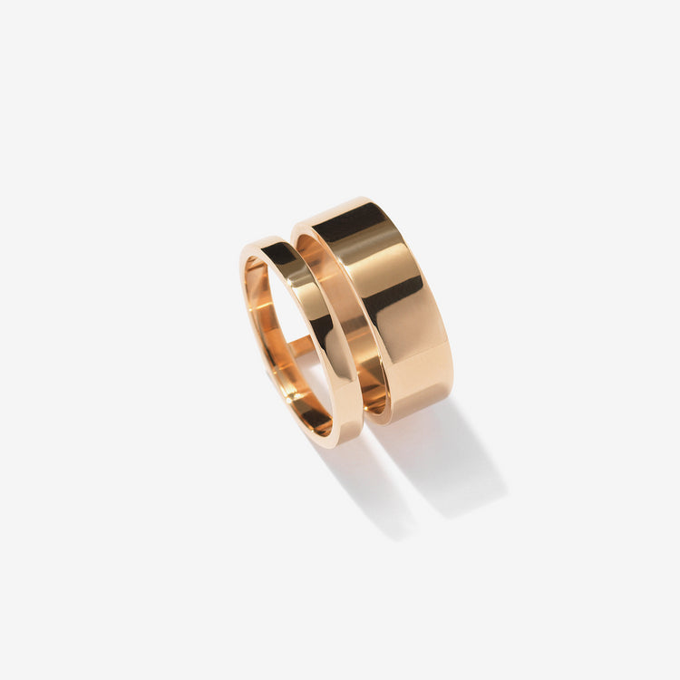 Berbere 2 rows ring in pink gold