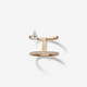 Serti sur Vide ring set with 1 diamond