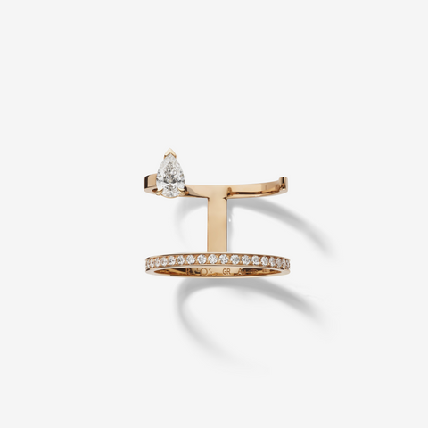 Bague Serti sur Vide sertie d'1 diamant