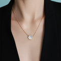 Antifer Chromatic Mother of Pearl Pendant in pink gold paved with diamonds