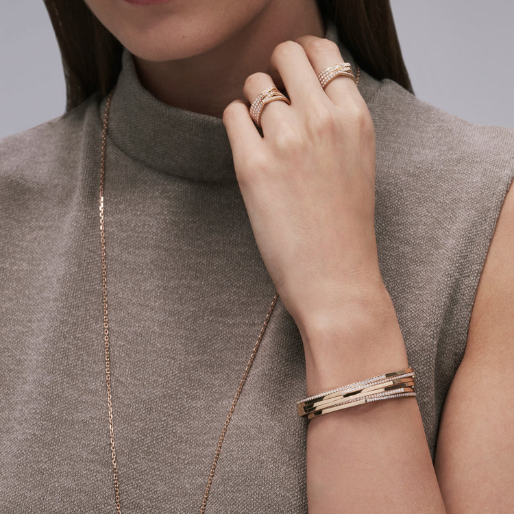 Antifer bangle in pink gold 18 carats