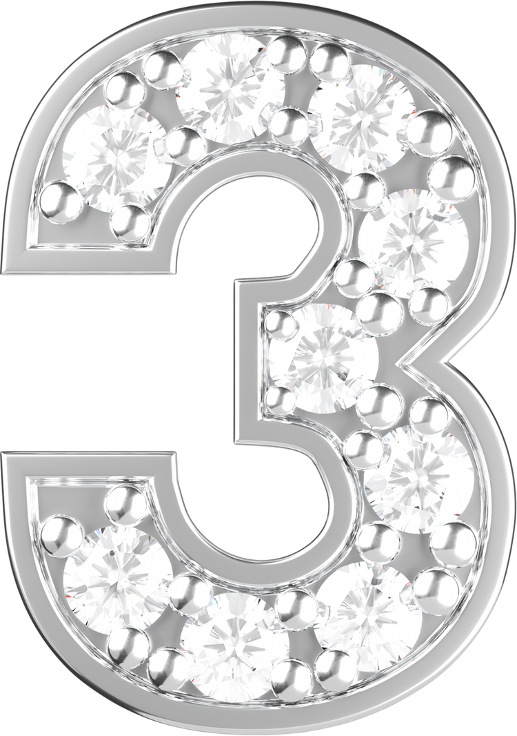 Letters White Gold Perso