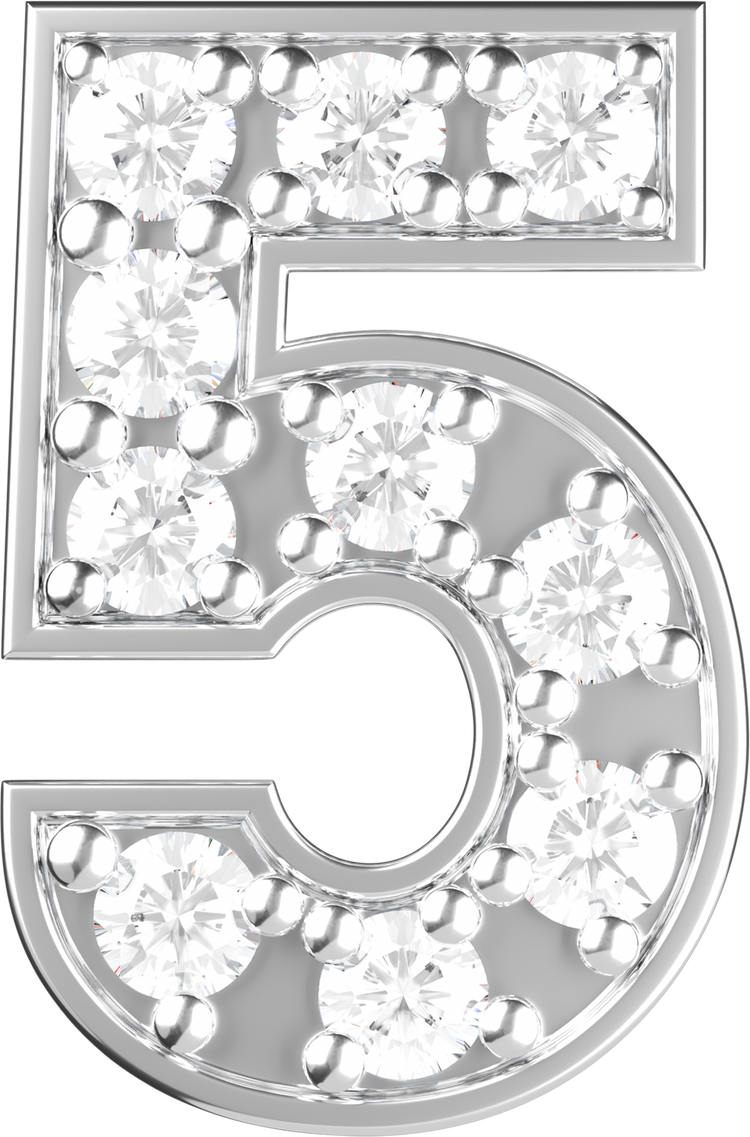 Letters White Gold Perso