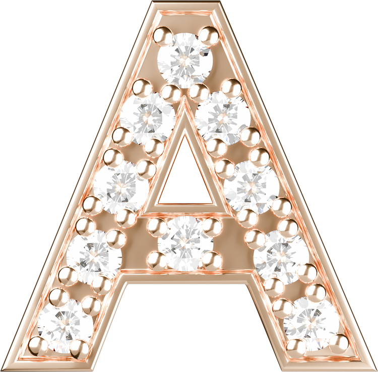 Letters Pink Gold Perso