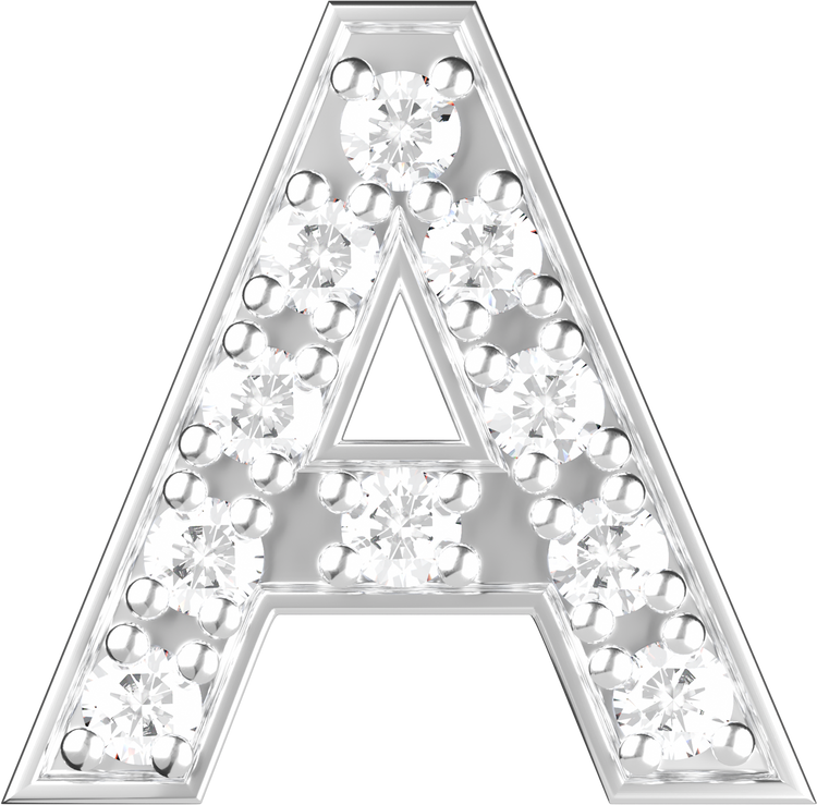 Letters White Gold Perso