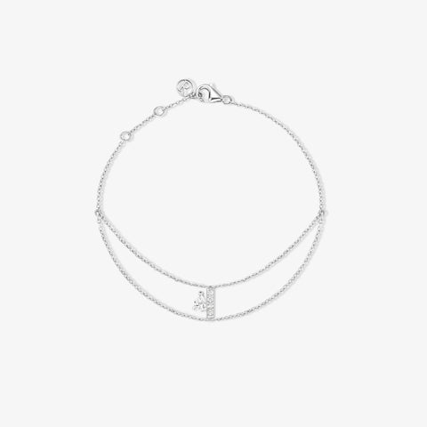 Letters Serti sur Vide bracelet set with 1 diamond