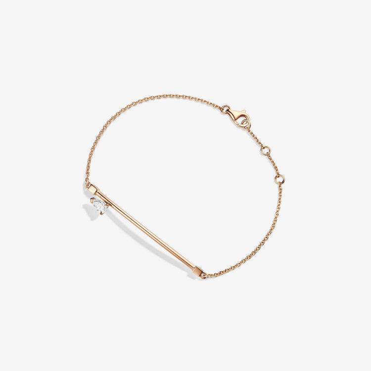 Bracelet Serti sur vide en or rose