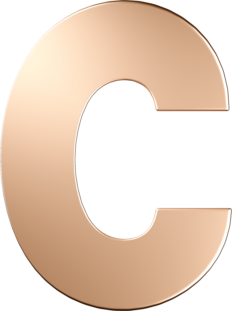 Letters Pink Gold Perso