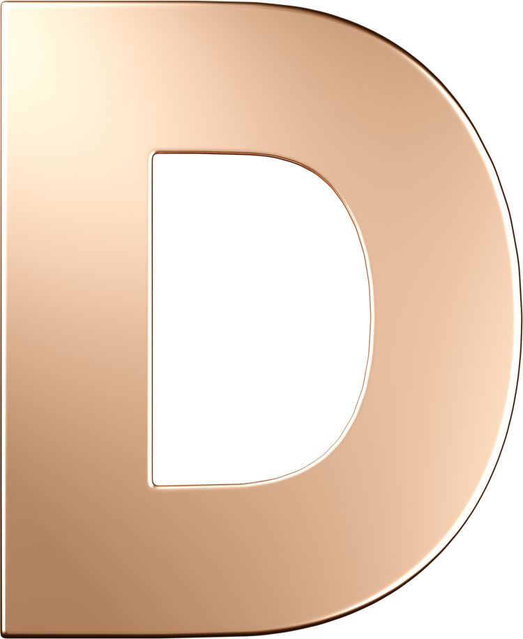 Letters Pink Gold Perso