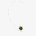 Antifer Chromatic Malachite earring in pink gold paved with diamonds