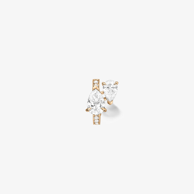 Serti sur Vide earring set with 2 diamonds