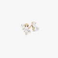 Serti sur Vide earring set with 3 diamonds