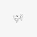 Serti sur Vide earring set with 3 diamonds