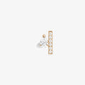 Serti sur Vide stud earring set with 1 diamond