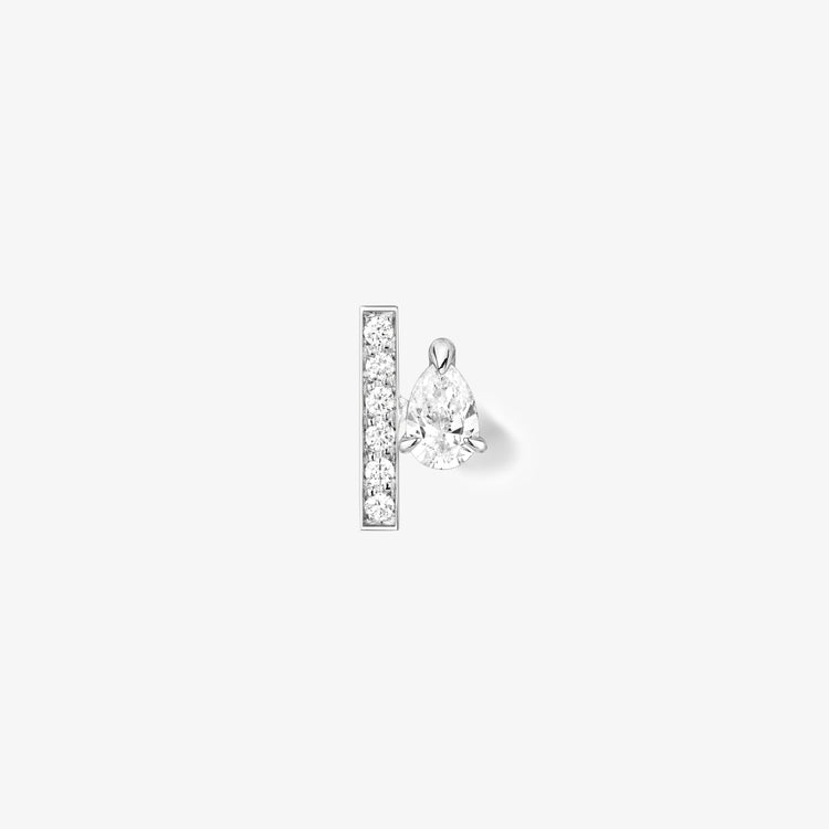 Serti sur Vide stud earring set with 1 diamond