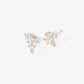 Serti sur Vide earring set with 5 diamonds