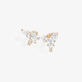 Serti sur Vide earring set with 5 diamonds