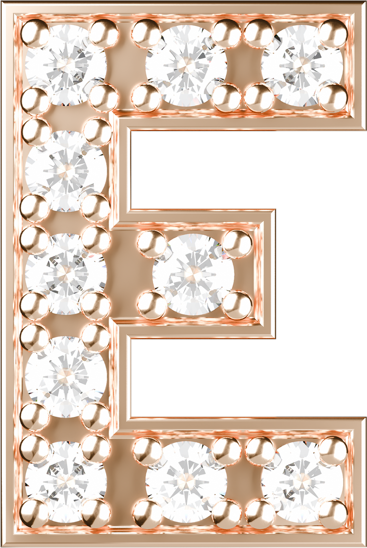 Letters Pink Gold Perso