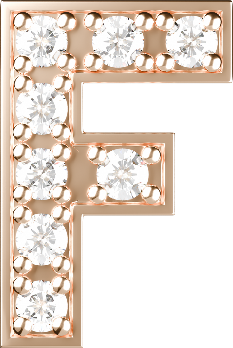 Letters Pink Gold Perso