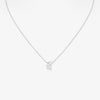 Serti sur Vide pendant set with 3 diamonds
