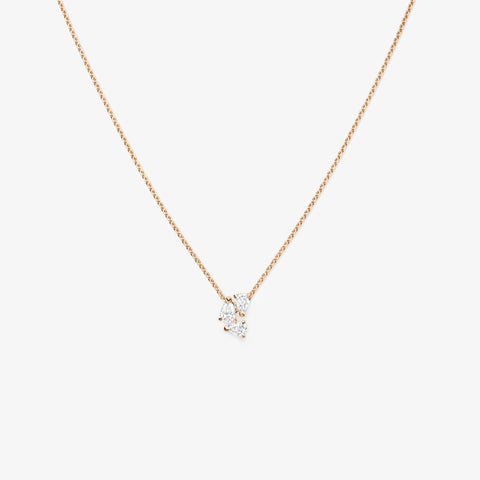 Serti sur Vide pendant set with 3 diamonds